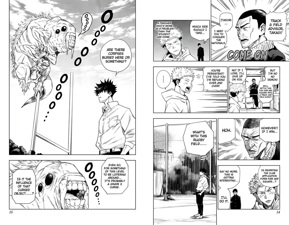 Jujutsu Kaisen page translated into English